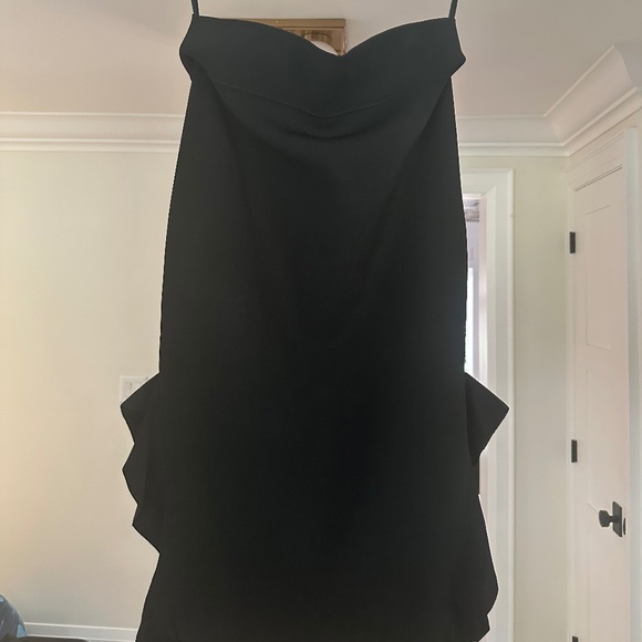 NWT - Opening Ceremony Black BodyCon Stretch Skirt with Side Ruffles - Size L - Picture 6 of 13